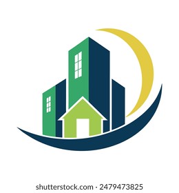       House logo vector art illustration.
