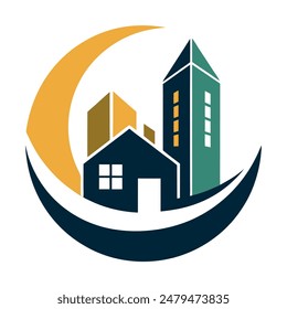       House logo vector art illustration.
