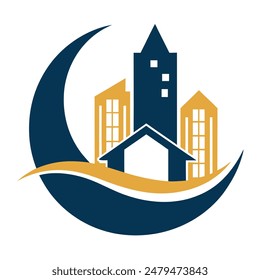       House logo vector art illustration.
