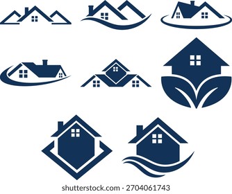 Ein Hauslogo-Vektor mit klaren Linien und einem modernen, minimalistischen Stil.
