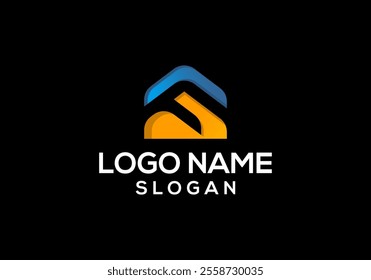 House Logo Vector Design Initial Letter F.