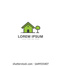 Plantilla de diseño vectorial del logotipo de la casa.
