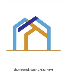 Logo-Vektorgrafik-Design des Hauses