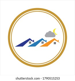 Logo-Vektorgrafik-Design des Hauses