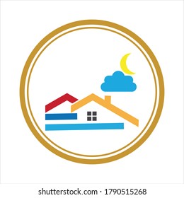 Logo-Vektorgrafik-Design des Hauses