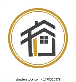 Logo-Vektorgrafik-Design des Hauses