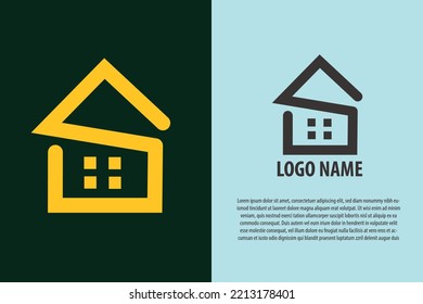 vectores de logotipo de casa, iniciales, construcción, profesional, robusto, vivienda.