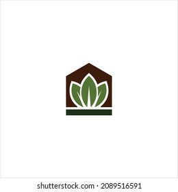 hojas de la plantilla vectorial del logotipo de la casa