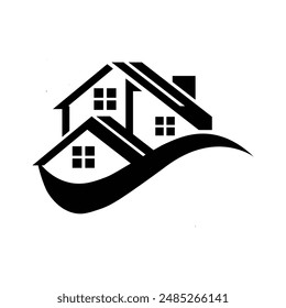 house logo white and black 
