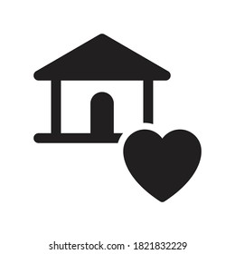 House love icon vector symbol
