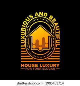 House Luxury Logo Design Vector