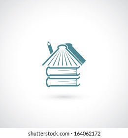 House made of books - vector illustration