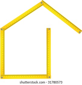 House made of meter background