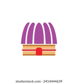 a house made out of bread with peanut butter and jelly vector illustration