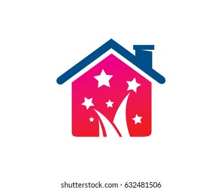 House Magic Logo Template Design Vector