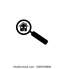 house in a magnifier icon. Elements of real estate transactions icon for concept and web apps. Illustration  icon for website design and development, app development. Premium icon on white background