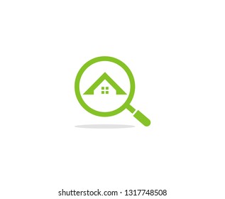 House magnifying glass logo