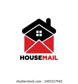 House Mail Logo Template Design Vector, Emblem, Design Concept, Creative Symbol, Icon