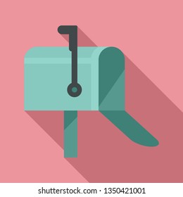 House mailbox icon. Flat illustration of house mailbox vector icon for web design