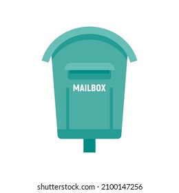 Briefkasten-Symbol im Haus. Flache Illustration von Hauskasten, Vektorsymbol einzeln auf weißem Hintergrund