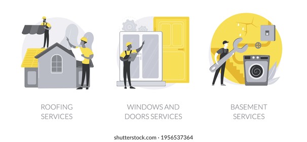 House maintenance abstract concept vector illustrations.