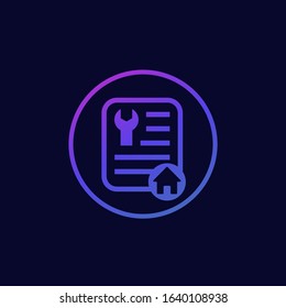 house maintenance icon in circle
