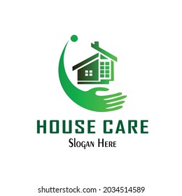 Diseño del logotipo de mantenimiento de la casa vectorial, plantilla del logotipo de House Care