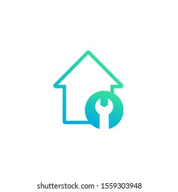 house maintenance service vector icon on white