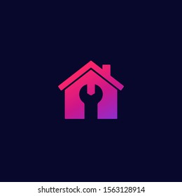 house maintenance service, vector logo design