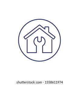 house maintenance vector line icon