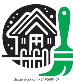 House Makeover with Paintbrush Strokes