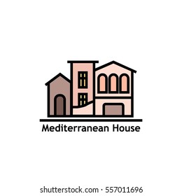House, mansion flat illustration
