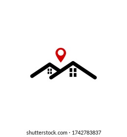house map pointer vector design template illustration