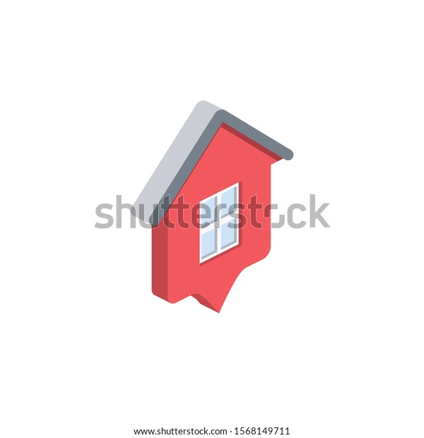 House Map Vector 3d Isometric Color Stock Vector (Royalty Free) 1568149711