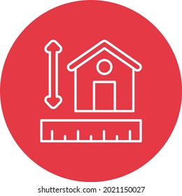House Measurement icon vector image. Can also be used for web apps, mobile apps and print media.