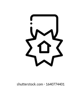 House Medal Icon. Simple Vector line icon. EPS 10