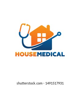 House Medical Logo Template Design Vector, Emblem, Design Concept, Creative Symbol, Icon