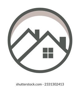 House merged with circle logo