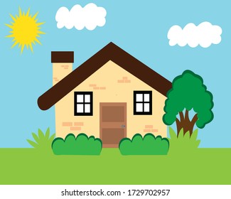 
House in the middle of nature