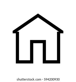 House mini line, icon, background and graphic. The icon is black and white, linear  flat, vector, pixel perfect, minimal, suitable for web and print. 