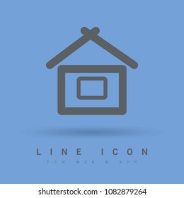House minimal vector icon. Home flat line icon for websites and mobile minimalistic flat design.