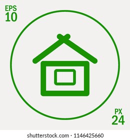 House minimal vector icon. Home flat line icon for websites and mobile minimalistic flat design.