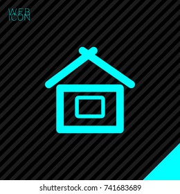 House minimal vector icon. Home flat line icon for websites and mobile minimalistic flat design.