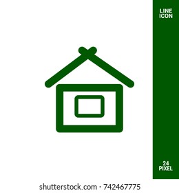 House minimal vector icon. Home flat line icon for websites and mobile minimalistic flat design.