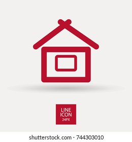 House minimal vector icon. Home flat line icon for websites and mobile minimalistic flat design.
