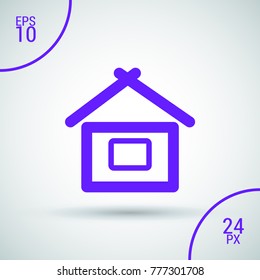House minimal vector icon. Home flat line icon for websites and mobile minimalistic flat design.