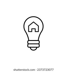 House Minimalistic Outline Vector Symbol. Vector Illustration for web sites, apps, design, banners and other purposes