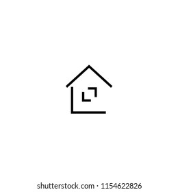 House minimalistic vector logo