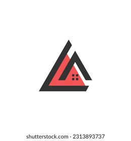 Haus mit modernem abstraktem Logo-Design