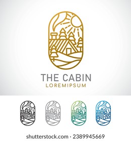 House Modern Line Logo Design Template